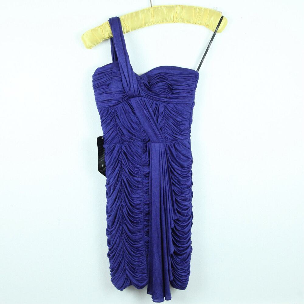 Bebe Y2K Blue Bodycon Mini Dress Vintage‎ Girly Disco Club Going Out Bandage NWT